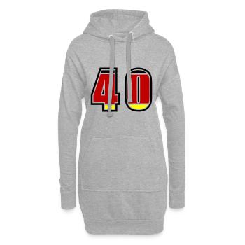 Maillot Allemagne numéro 40 - Sweat-shirt à capuche long Femme - gris chiné - Devant