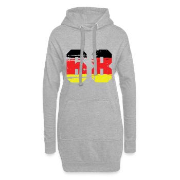 68 Numéro Allemagne Jersey - Sweat-shirt à capuche long Femme - gris chiné - Devant