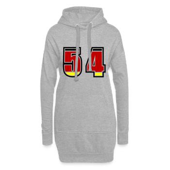 54 Numéro Allemagne Jersey - Sweat-shirt à capuche long Femme - gris chiné - Devant