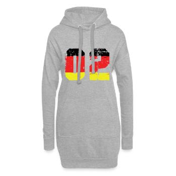 2 Zahl Deutschland Trikot - Hoodie-Kleid - Grau meliert - Vorne