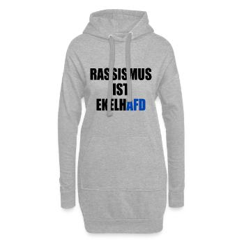 rassismus ist ekelhafd - Hoodie-Kleid - Grau meliert - Vorne