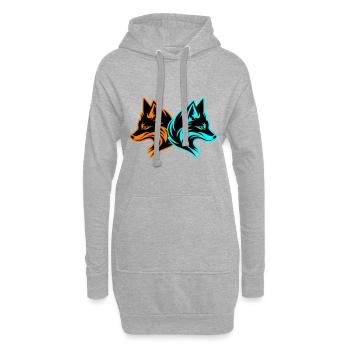Fuchs Tier - Hoodie-Kleid - Grau meliert - Vorne