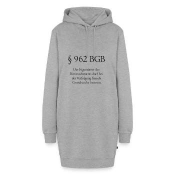 Bienenschwarm § 962 BGB - Hoodie-Kleid - Grau meliert - Vorne