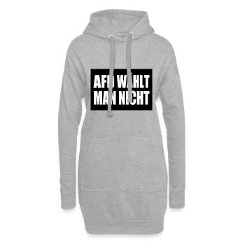 afd wählt man nicht - Hoodie-Kleid - Grau meliert - Vorne