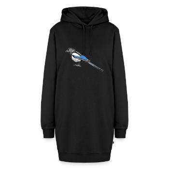 Elster - Hoodie-Kleid - Schwarz - Vorne
