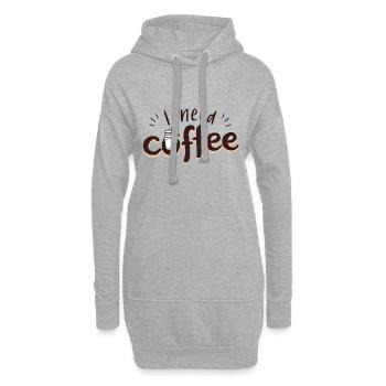 Funny T-shirt for coffee lovers - Hoodie Dress - heather grey - Front