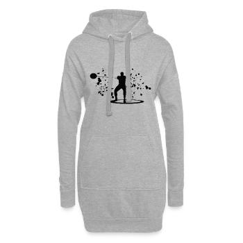 Hammerwerfer Colorsplash Hammerwerfen - Hoodie-Kleid - Grau meliert - Vorne