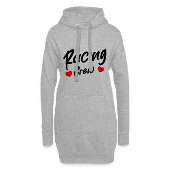 Coeur d’équipage de course - Sweat-shirt à capuche long Femme - gris chiné - Devant