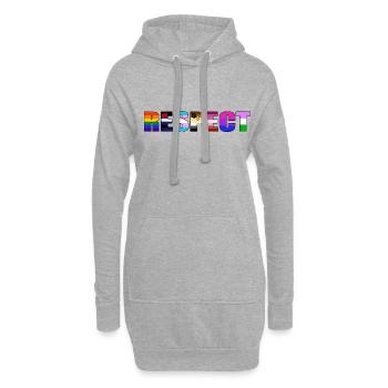 Respect - LGBTIQ Gay Pride Queer Coming Out - Hoodie-Kleid - Grau meliert - Vorne