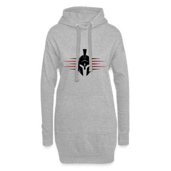 Spartaner Helm Krieger Gladiator - Hoodie-Kleid - Grau meliert - Vorne