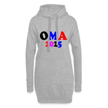 Oma 2025 - Hoodie-Kleid - Grau meliert - Vorne