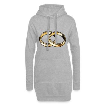 Eheringe Hochzeit - Hoodie-Kleid - Grau meliert - Vorne