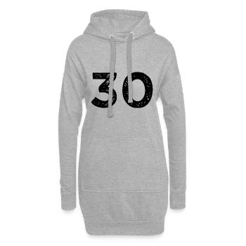 Maillot à 30 chiffres - Sweat-shirt à capuche long Femme - gris chiné - Devant