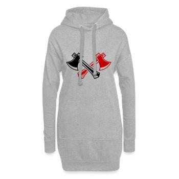 Axt Icon - Hoodie-Kleid - Grau meliert - Vorne