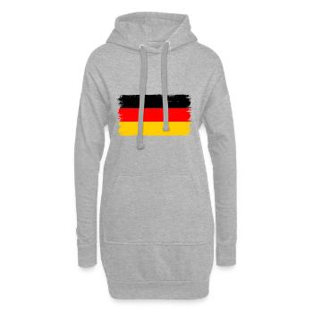 Drapeau de l'Allemagne coups de pinceau Allemagne accueil - Sweat-shirt à capuche long Femme - gris chiné - Devant