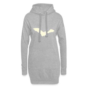 Fledermaus - Hoodie-Kleid - Grau meliert - Vorne