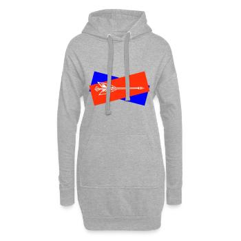 Dartpfeile Symbol Darts Team - Hoodie-Kleid - Grau meliert - Vorne