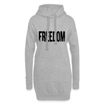 Freedom - Sweat-shirt à capuche long Femme - gris chiné - Devant