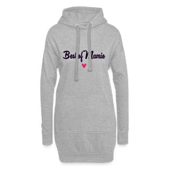 BONNE FÊTE. COEUR. BONNE FÊTE MAMAN. MAMAN - Sweat-shirt à capuche long Femme - gris chiné - Devant