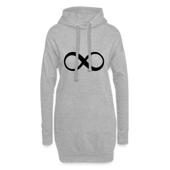 Unendlichkeits Symbol Endless Infinity Zeichen - Hoodie-Kleid - Grau meliert - Vorne