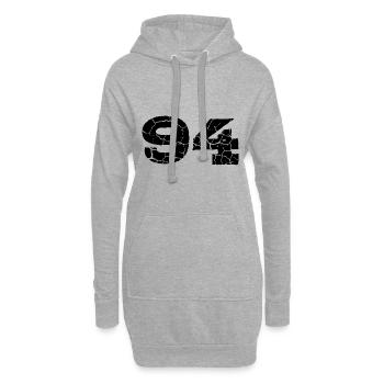 Maillot à 94 numéros - Sweat-shirt à capuche long Femme - gris chiné - Devant