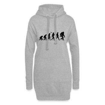 Evolution - Bigfoot - Yéti - Sweat-shirt à capuche long Femme - gris chiné - Devant