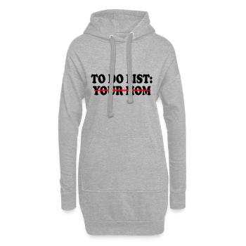 To do list your mom - Hoodie-Kleid - Grau meliert - Vorne