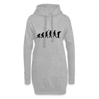 Evolution Minigolf - Miniatur Golf - Bahnengolf - Hoodie-Kleid - Grau meliert - Vorne
