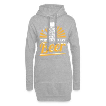 Bières - Sweat-shirt à capuche long Femme - gris chiné - Devant