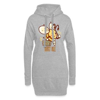 Beschäftigte Biene - Biene beschäftigt - Hoodie-Kleid - Grau meliert - Vorne
