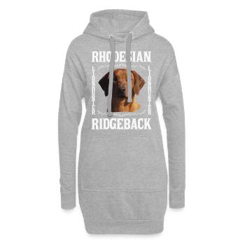 Rhodesian Ridgeback Lionhunter - Hoodie-Kleid - Grau meliert - Vorne
