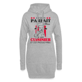 Cuisinier Shirt • Un cuisinier parfait Cadeau - Sweat-shirt à capuche long Femme - gris chiné - Devant