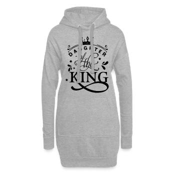 Daughter of the King Fille Papa Fête des Pères V - Sweat-shirt à capuche long Femme - gris chiné - Devant