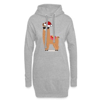 Nicholas Noël Lama - Sweat-shirt à capuche long Femme - gris chiné - Devant