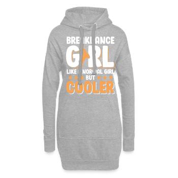 Break dance Girl Fille - Sweat-shirt à capuche long Femme - gris chiné - Devant