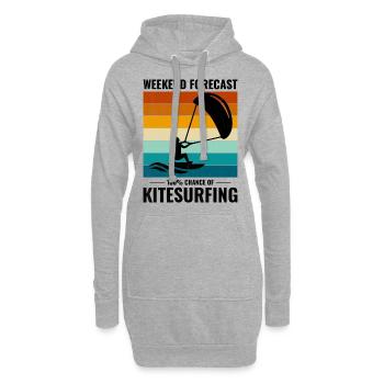 Kitesurf Kiteboard Kiteboarder Kitesurf - Sweat-shirt à capuche long Femme - gris chiné - Devant