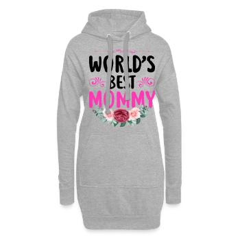 Mutter Geschenkidee für Muttertag beste Mutter - Hoodie-Kleid - Grau meliert - Vorne