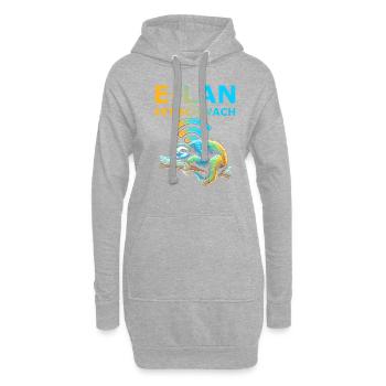 E-Lan ist schwach Faultier - Hoodie-Kleid - Grau meliert - Vorne