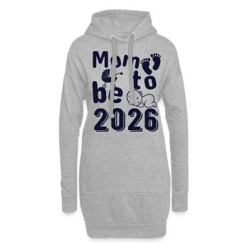 Maman en devenir 2026 Poussette Bébé Pieds Bébé - Sweat-shirt à capuche long Femme - gris chiné - Devant