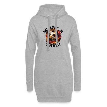 Balle de football - Quelle sauvegarde! - Sweat-shirt à capuche long Femme - gris chiné - Devant