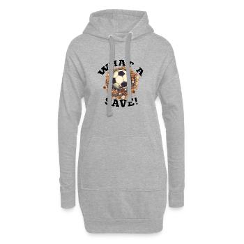 Fußball ball - What a Save! - Hoodie-Kleid - Grau meliert - Vorne