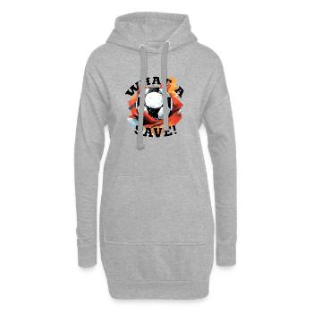 Balle de football - Quelle sauvegarde! - Sweat-shirt à capuche long Femme - gris chiné - Devant