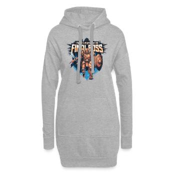 I’m the FinalBoss – Personnage puissant - Sweat-shirt à capuche long Femme - gris chiné - Devant