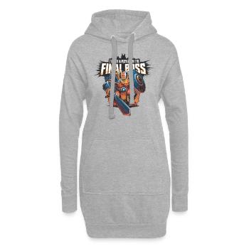 I’m the FinalBoss – Personnage puissant - Sweat-shirt à capuche long Femme - gris chiné - Devant