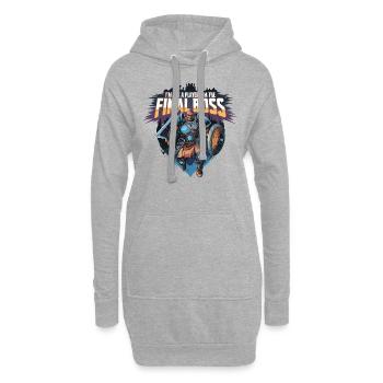 I’m the FinalBoss – Personnage puissant - Sweat-shirt à capuche long Femme - gris chiné - Devant