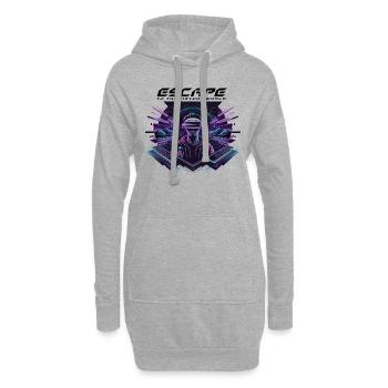 Escape to the Virtual World – Future VR-Design - Hoodie-Kleid - Grau meliert - Vorne