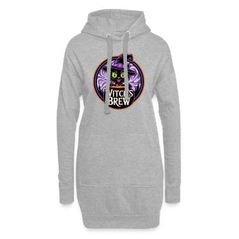 Witch’s Brew – Mystische Hexenkatze - Hoodie-Kleid - Grau meliert - Vorne