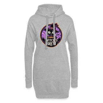 Witch’s Brew – Mystische Hexenkatze - Hoodie-Kleid - Grau meliert - Vorne