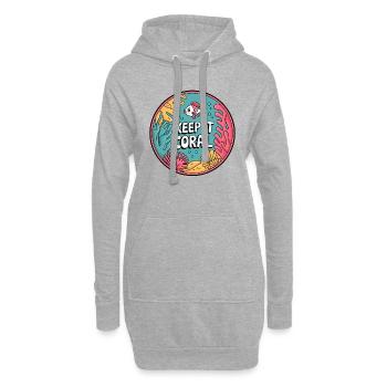 Keep It Coral – Sauver les récifs coralliens, conservation marine - Sweat-shirt à capuche long Femme - gris chiné - Devant