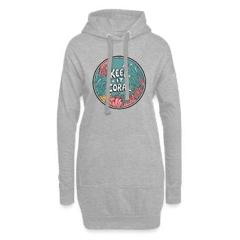 Keep It Coral – Sauver les récifs coralliens, conservation marine - Sweat-shirt à capuche long Femme - gris chiné - Devant